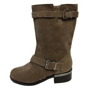 Vince Camuto Walleya Motorcycle Suede Boots Size 7M Taupe NWOT